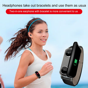 T89 TWS Smart Watch Bracelet headphone Heart Rate For Android iOS