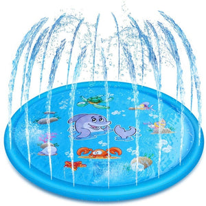 Kids Inflatable Water spray pad Round Water Splash Play Pool Playing Sprinkler Mat