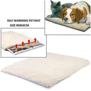 Self Heating Pet Blanket Pad Warm Thermal Rug Ideal for Cat Dog Bed