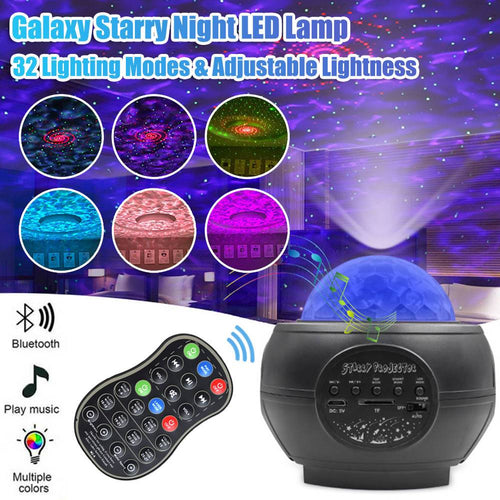 Starry Projector Galaxy Night Light with Ocean Wave Music Speaker