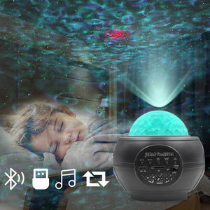 Starry Projector Galaxy Night Light with Ocean Wave Music Speaker