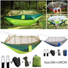 Load image into Gallery viewer, Outdoor Anti Mosquito Hammock Multifunctional with Mosquito Nets Hammock Super Light Portable Double Camping Air Tents