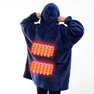 Portable Heated Microfiber Plush Flannel Sherpa Blanket