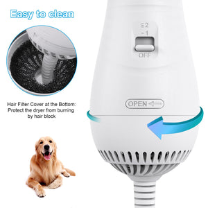 2-In-1 Portable Dog Dryer Dog Hair Dryer And Comb Brush Pet Grooming Cat Hair Comb