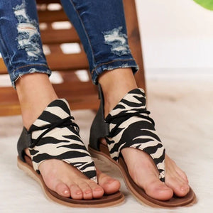 Women Anti-slip Sandals Leopard Pattern Large Size Rome Sandals