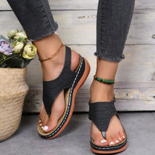 Load image into Gallery viewer, 2022 Summer Women Strap Sandals Flats Open Toe Solid Casual Shoes