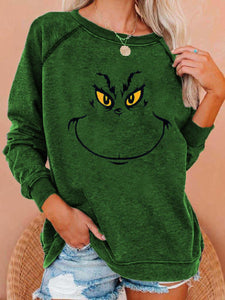 Grinch Printed Long Sleeve Sweatshirt