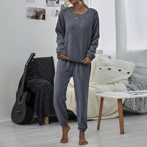 Women Winter Flannel Sleepwear Homewear Sets