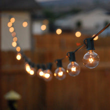 Load image into Gallery viewer, 25Ft G40 Globe Bulb String Lights With 25 Clear Ball Vintage Bulbs Indoor/Outdoor Hanging Umbrella Patio String Lighting