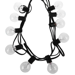 25Ft G40 Globe Bulb String Lights With 25 Clear Ball Vintage Bulbs Indoor/Outdoor Hanging Umbrella Patio String Lighting