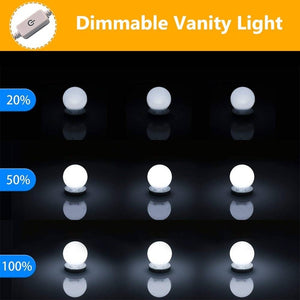 10Pcs Makeup Mirror Vanity LED Light Bulbs lamp Kit 3 Levels Brightness Adjustable Lighted Make up Mirrors