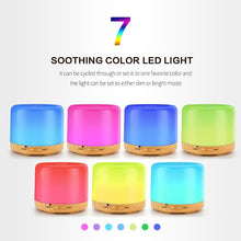 Load image into Gallery viewer, 200ml USB Electric Aroma Air Diffuser Ultrasonic Cool Air Humidifier with 7 Color LED Changing Light for Home