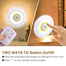 Load image into Gallery viewer, 3PCS COB LED Night Lights Wireless LED Remote Control Battery Under Cabinet Night Light