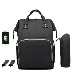 Waterproof USB Diaper Bag Baby Care Large Capacity Mom Backpack