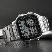 Load image into Gallery viewer, SKMEI Business Men Watches Waterproof Sport Watch Stainless Steel Digital Wristwatches