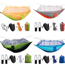 Load image into Gallery viewer, Outdoor Anti Mosquito Hammock Multifunctional with Mosquito Nets Hammock Super Light Portable Double Camping Air Tents