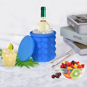 New Ice Cube Maker Genie Space Saving Silicone Ice Mug Mold Home Kitchen