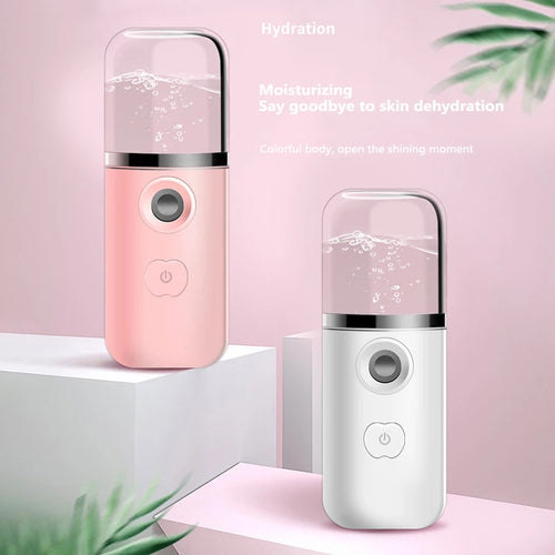 USB Mini Nano Mist Sprayer Cooler Facial Steamer Skin Care