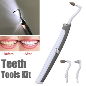 Electric Ultrasonic Sonic Pic Tooth Stain Eraser Plaque Remover Dental Tool Teeth Whitening