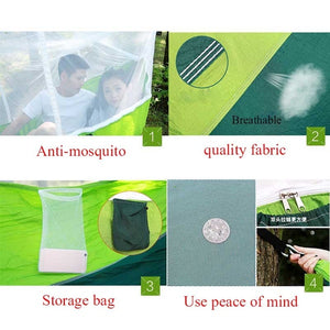 Outdoor Anti Mosquito Hammock Multifunctional with Mosquito Nets Hammock Super Light Portable Double Camping Air Tents