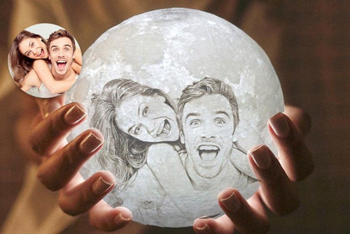 Personalised 10cm Mini 3D Moon Night Light Lamp