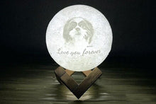 Load image into Gallery viewer, Personalised 10cm Mini 3D Moon Night Light Lamp