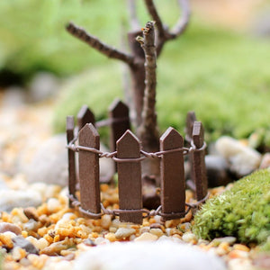 Tiny Fairy Potted Decor Furnishings Garden Wedding Wood Picket Fence Toy