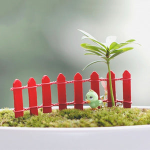 Tiny Fairy Potted Decor Furnishings Garden Wedding Wood Picket Fence Toy