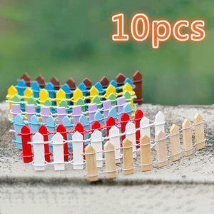 Tiny Fairy Potted Decor Furnishings Garden Wedding Wood Picket Fence Toy