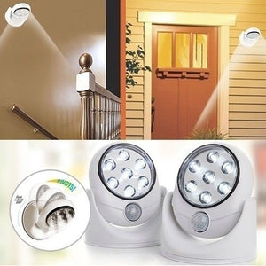 Wireless Motion Sensor 7 LED Safety Light - 360 Degree Rotation-Indoor/Outdoor