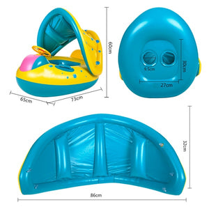 Summer Baby Kids Swim Ring Seat Float Boat Inflatable Trainer Pool