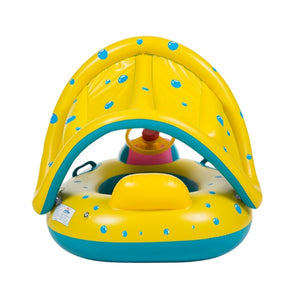 Summer Baby Kids Swim Ring Seat Float Boat Inflatable Trainer Pool