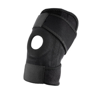 1pc Adjustable Strap Elastic Patella Sports Support Brace Black Neoprene Knee