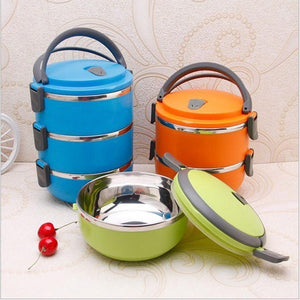 Thermal Insulated Lunch Box Picnic Storage Mess Tin Food Jar Multi layer Stainless Steel For Students Outdoor Camping
