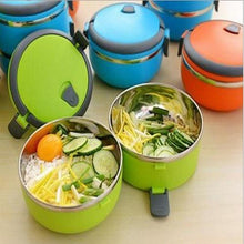 Load image into Gallery viewer, Thermal Insulated Lunch Box Picnic Storage Mess Tin Food Jar Multi layer Stainless Steel For Students Outdoor Camping