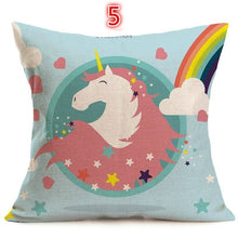 Load image into Gallery viewer, New Arrival Rainbow Cushion Case Decorative Unicorn Printed Christmas Decor Pillow Covers