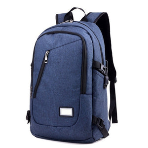 Men Fashion Business Laptop Backpack Student Notebook School Bag with USB Port