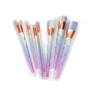 7Pcs Rainbow Acrylic Brush Set Makeup Pen Face Base Powder Makeup Brushes