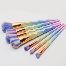 Load image into Gallery viewer, 7Pcs Rainbow Acrylic Brush Set Makeup Pen Face Base Powder Makeup Brushes
