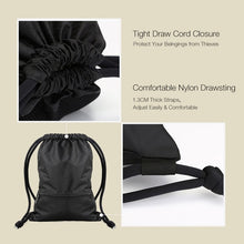 Load image into Gallery viewer, Travel Drawstring Storage Bag Waterproof Lightweight Swimming Gym Yoga School Backpack