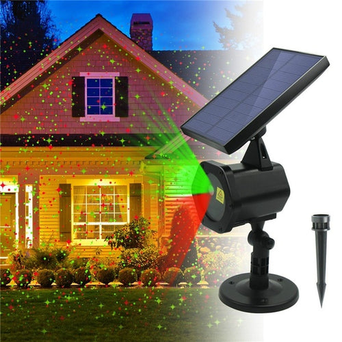 Outdoor LED Laser Projector Solar Light Home Garden Party Christmas Lights Waterproof