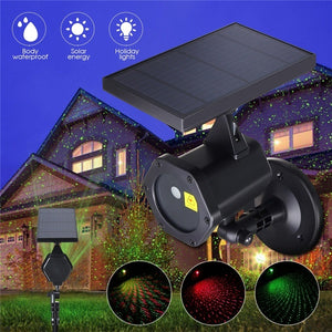 Outdoor LED Laser Projector Solar Light Home Garden Party Christmas Lights Waterproof