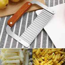 Load image into Gallery viewer, Crinkle Wavy Cutter Stainless Steel Vegetable Potato Chip French Fry Slicer Tool