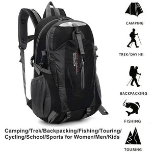 40L Outdoor Travel Backpack Sports Bag Camping Backpack Hiking Rucksack Students Backpack Water Resistant Hiking Bag Men Women