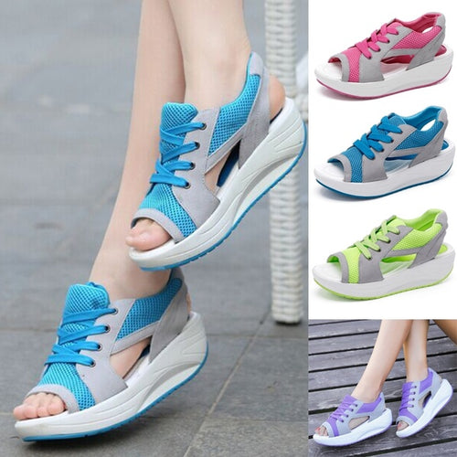 Summer Women Sandals Casual Mesh Breathable Shoes Woman Ladies Wedges Sandals