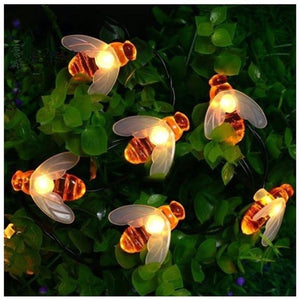 20 LED Solar Honey Bee Fairy String Lights Outdoor Garden Wedding Party DIY