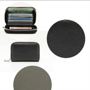 Faux Leather Purse Anti-theft Card Holder High Capacity Multifunction Card Package RFID Protector