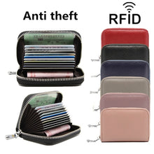 Load image into Gallery viewer, Faux Leather Purse Anti-theft Card Holder High Capacity Multifunction Card Package RFID Protector