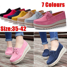 Load image into Gallery viewer, Suede Winter Warm Flats Swing Wedges Chaussure Femme Woman Platform Shoes