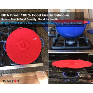 Set of 5 silicone Microwave bowl cover cooking pot pan lid Cover-Silicone food wrap cooking tools